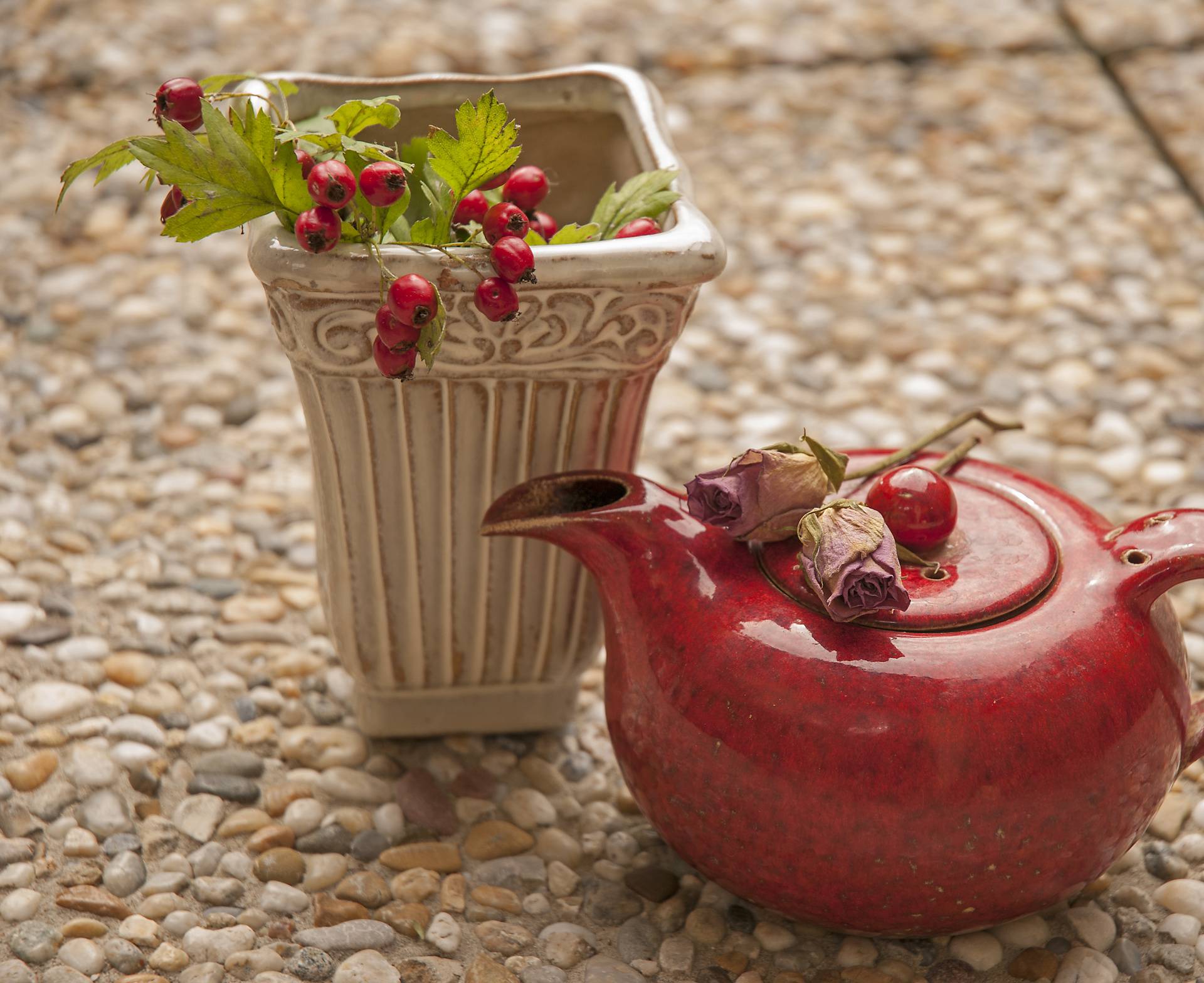 Tea set decoration