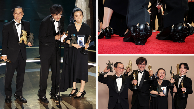 FOTO Japanci po prvog Oscara za Godzillu došli s figuricama čudovišta, a uparili su i cipele