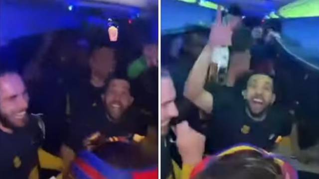 Barcini igrači napravili party u busu: Potekle su litre alkohola