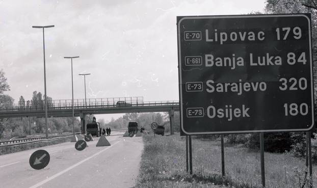 Autocesta u Novskoj 3.5.1995.