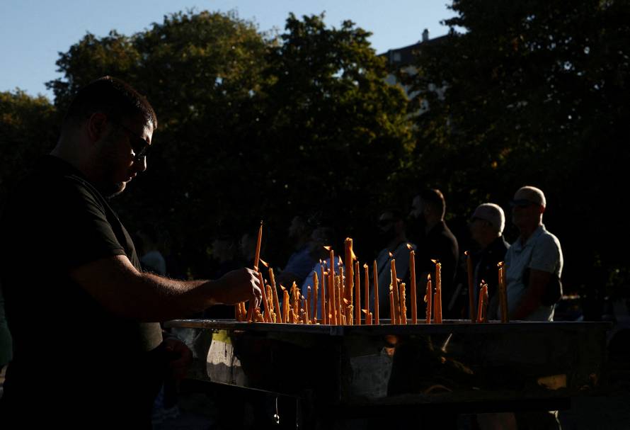 The body of former Bosnian Serb wartime general Ratko Mladic lies in state at the Church of St. Luke, in Belgrade