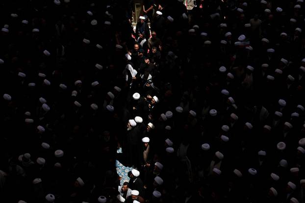 Funeral procession for Iran's late Supreme Leader Ayatollah Ali Khamenei in Najaf