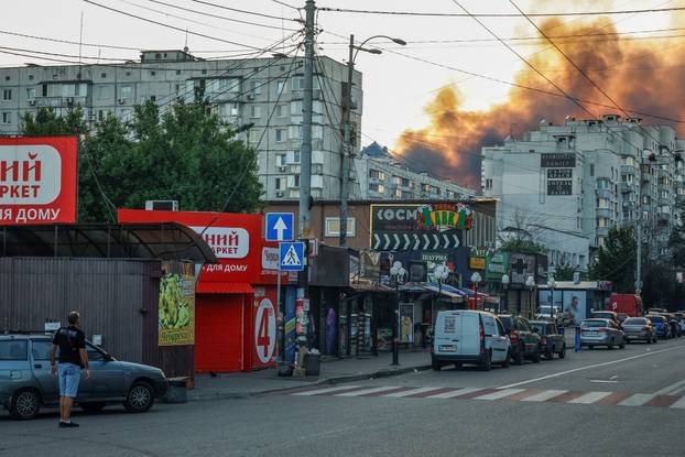 Russian drone and missile strike in Kyiv