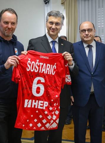 Zagreb: Prijem rukometa&scaron;a u Banskim dvorima