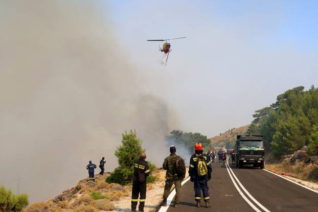 Wildfire on the island of Chios