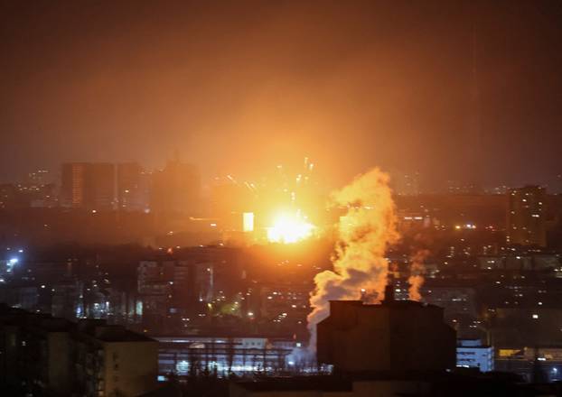 Russian missile and drone strike in Kyiv