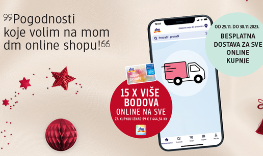 Uz besplatnu dostavu u dm online shopu obavite povoljniju kupnju bez stresa