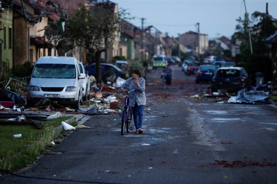 Aftermath of rare tornado in Moravska Nova Ves