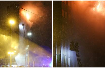 I dalje gori Vjesnikov neboder, padaju krhotine. Vatrogasci: 'Vatra se agresivno širi...'