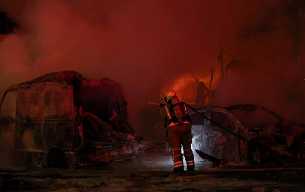 Aftermath of missile attack from Iran on Israel