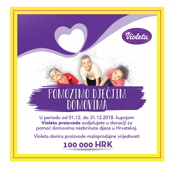 Velika humanitarna kampanja Violete za dječje domove