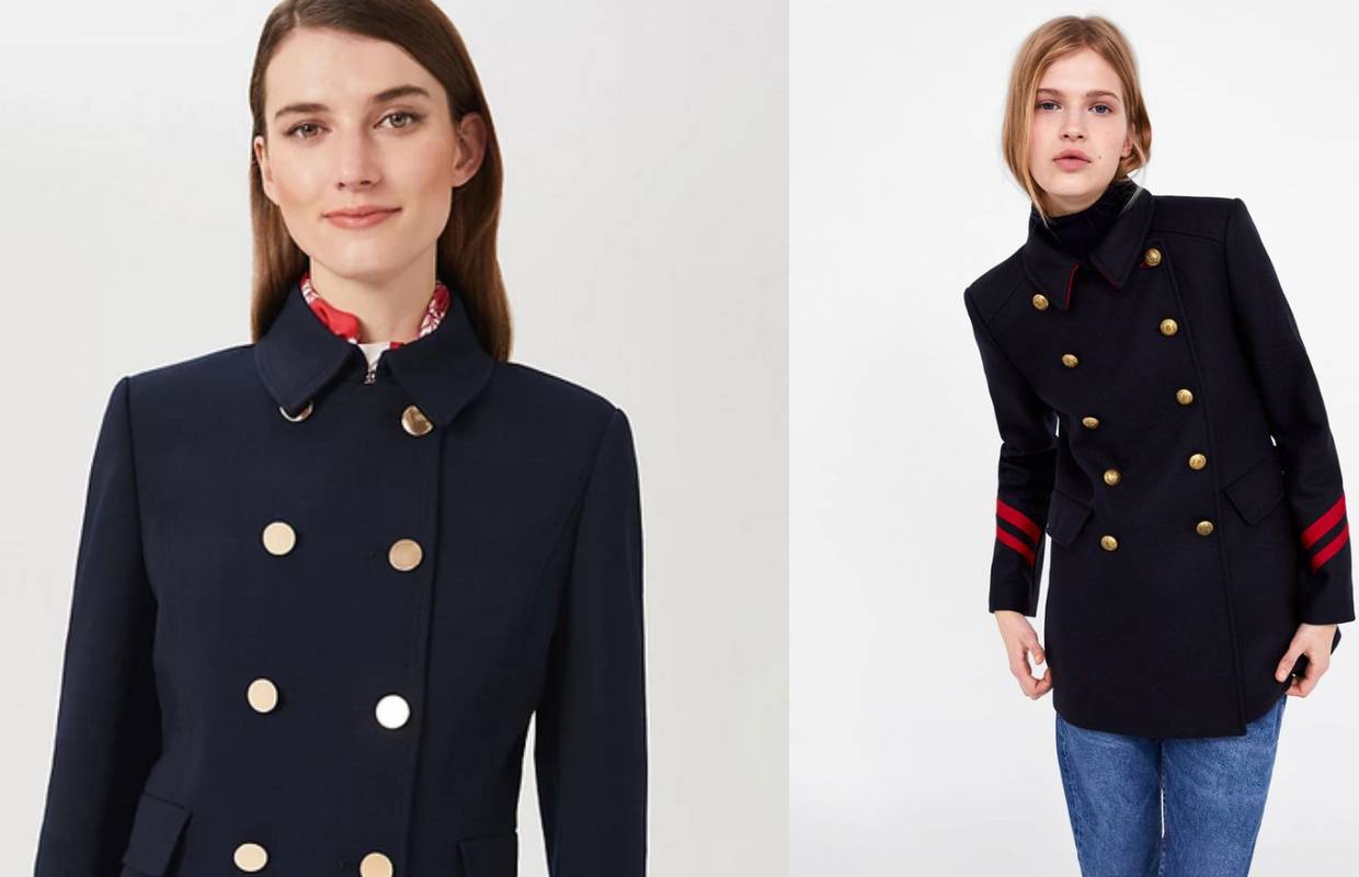 Plave navy jakne: Inspiracija morem i zlatnim detaljima