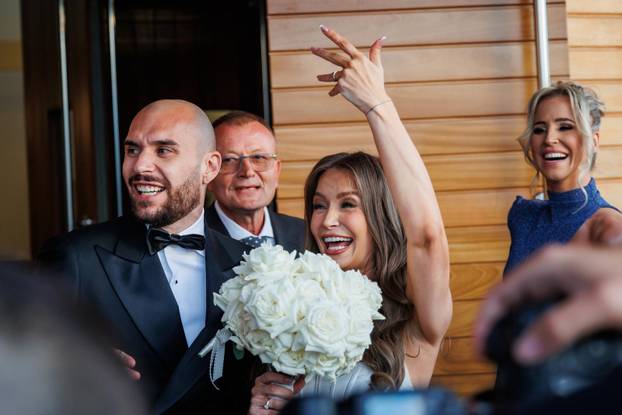 Split: Vjenčanje Hajdukovog nogometaša Anthonyja Kalika i Ivone Glavaš