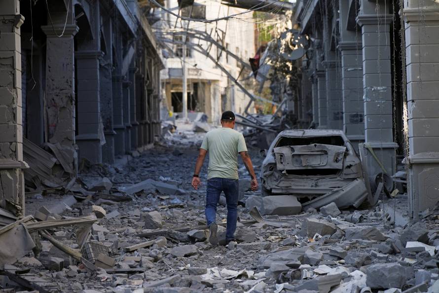 Aftermath of Israeli strikes in Nabatieh