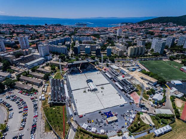 Split: Pogled iz zraka na pripreme za Ultru u Parku mladeži