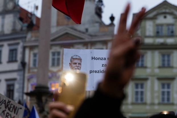 A demonstration in support of Czech President called "We stand for our President" in Prague