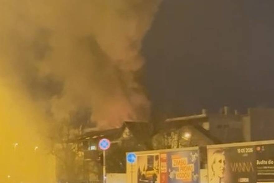 Po&zcaron;ar u Zagrebu