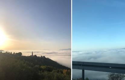 FOTO Magla prekrila more kraj Makarske, bablje ljeto traje do petka, a onda velika promjena