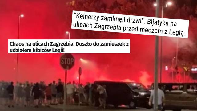 Poljski mediji se zgražaju: Kaos na ulicama Zagreba! Legionare je šokirao broj Bad Blue Boysa