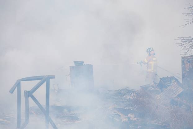Fire at Guryong village, in Seoul