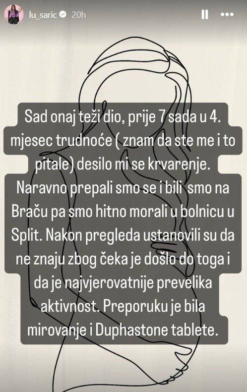 Tajkunova kći otkrila: 'Počela sam krvariti tijekom trudnoće, morali smo hitno u bolnicu...'