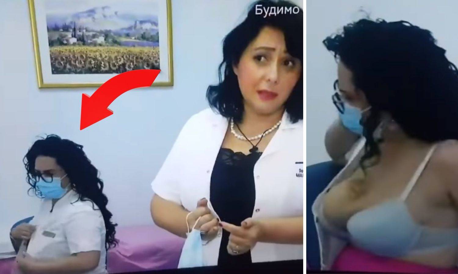 VIDEO Liječnica pričala o Covid cjepivu u dnevniku, medicinska sestra se u pozadini skidala