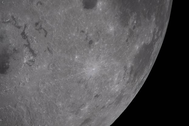 The NASA Artemis II crew photograph the moon