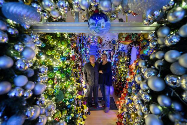 A family breaks their own world record for the most Christmas trees in their home