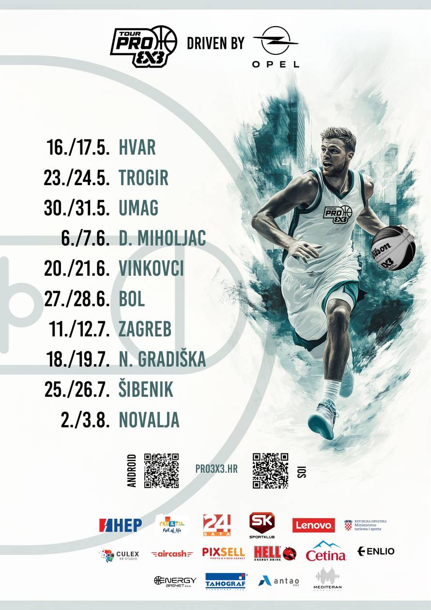 Kreće nova sezona košarkaških uzbuđenja na PRO 3x3 Touru