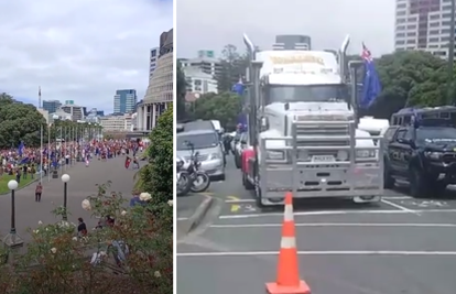 Konvoj kamiondžija i kampera blokirao je ulice oko zgrade novozelandskog parlamenta