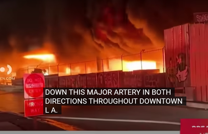 VIDEO Apokaliptični prizori iz Los Angelesa: Požar progutao čak i nadvožnjak autoceste