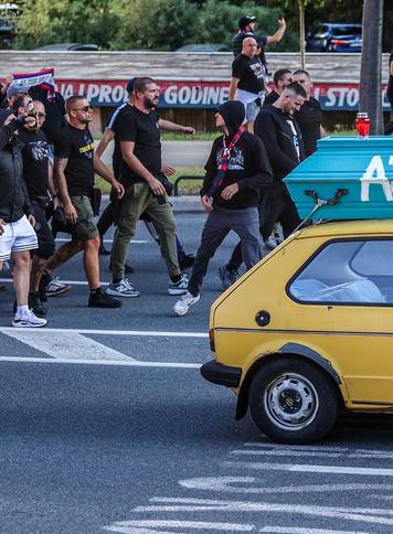 Split: Korteo Torcide prema stadionu Poljud