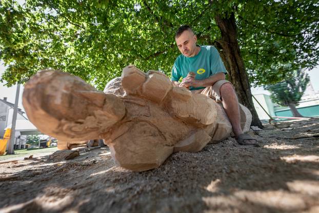 Osijek: 51 Kolonija kipara naive Ernestinovo stvaraju kiparska djela od trupca starog slavonskog hrasta
