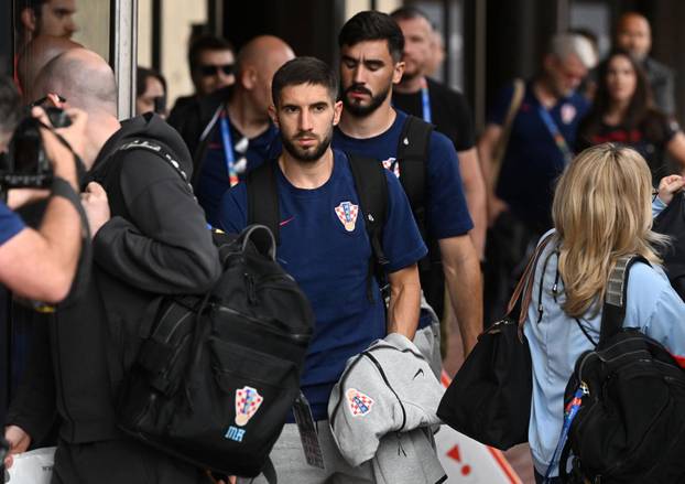 Leipzig: Dolazak hrvatske nogometne reprezentacije u hotel uoči nadolazeće utakmice s Italijom