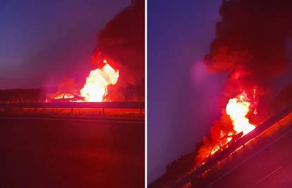 Zapalio se BMW 5 na obilaznici kraj Vrbovca: 'Izgledalo je grdo'
