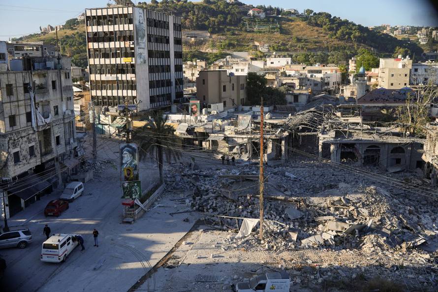 Aftermath of Israeli strikes in Nabatieh