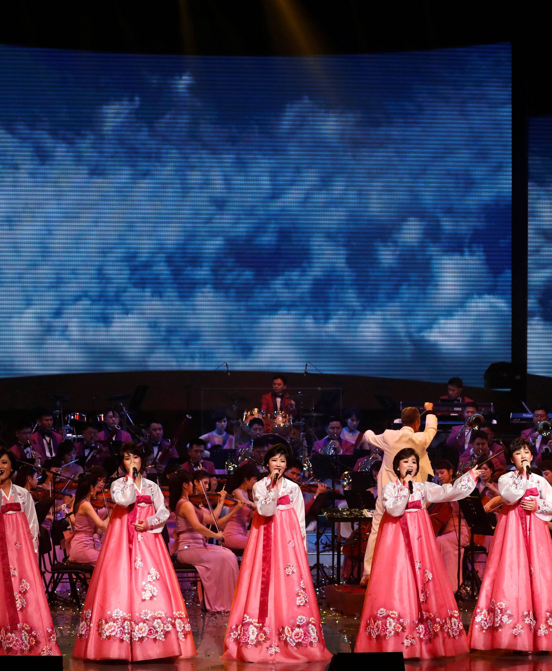 The North Korea's Samjiyon Orchestra performs in Gangneung