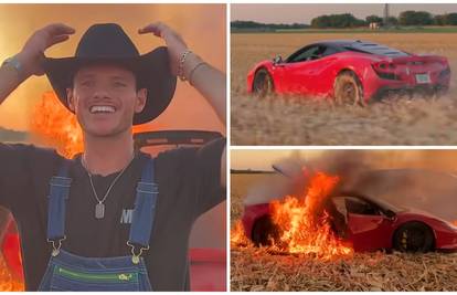 VIDEO Poznati youtuber zapalio Ferrari vrijedan 400.000 eura zbog klikova! Stigla mu policija