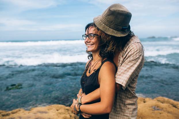 couple on a tropical beach