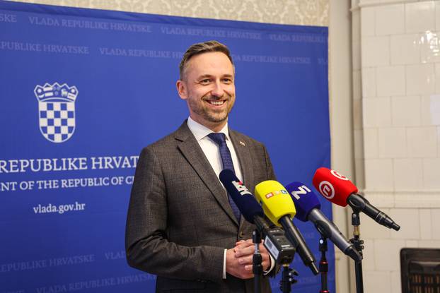 Zagreb: Marin Piletić dao je izjavu za medije nakon sastanka parlamentarne većine 