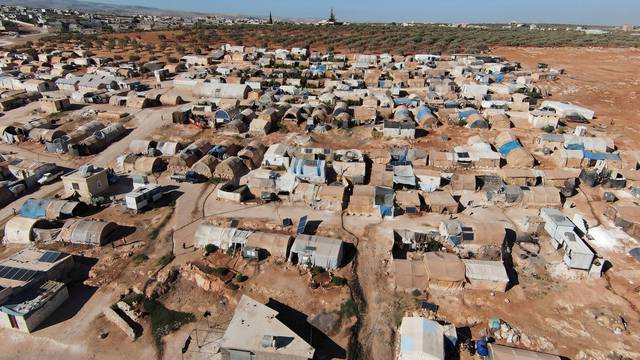 A general view of a camp for internally displaced people, in northern rebel-held Idlib