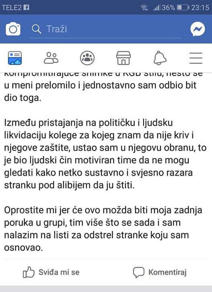 'Nije postojao dogovor, bilo je onako kako kažu Sinčić-Palfi'
