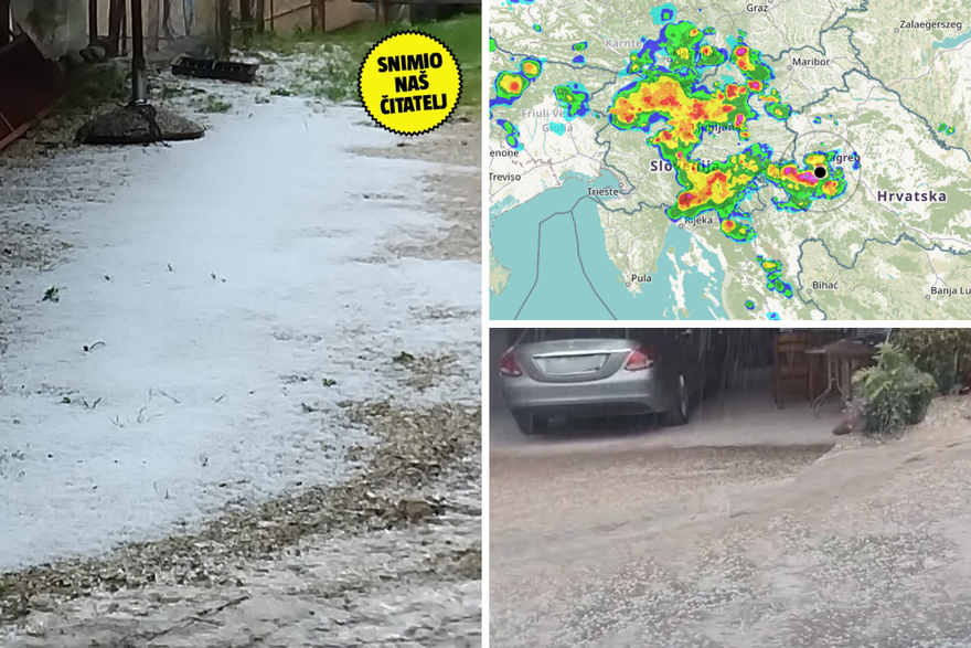 The video arrived, north of Croatia hit a strong hail: ‘The street turned into a stream!’