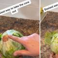 Najlakši način za uklanjanje jezgre iz salate i to bez noža