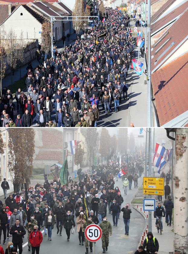 Kombo fotografije - koliko manje ljudi je ove godine posjetilo Vukovar?