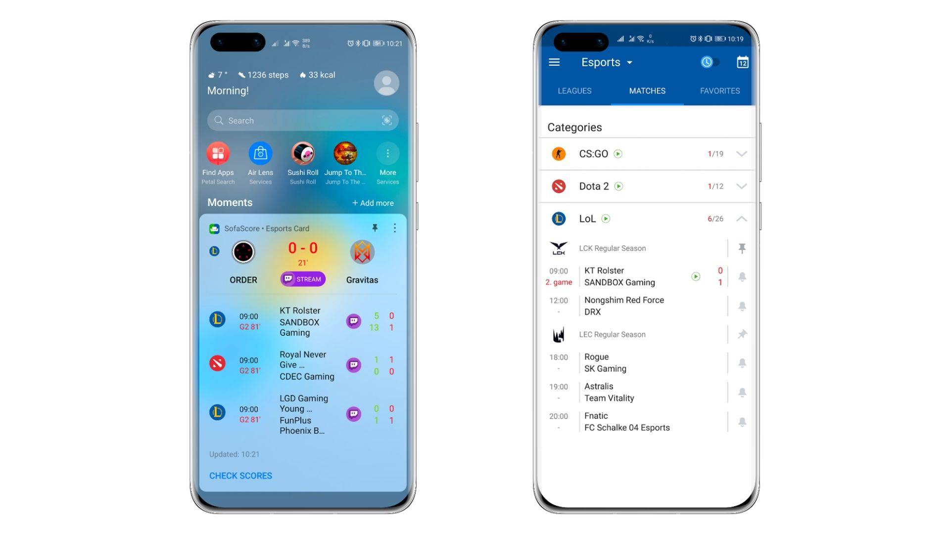 Huaweijev Asistent sada prati sve eSport turnire uz SofaScore