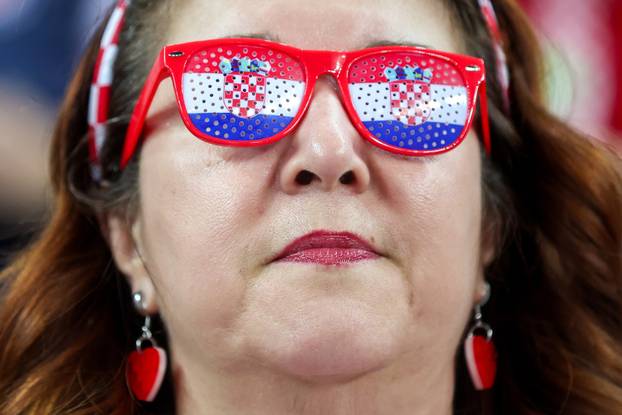 Zagreb: Navijači na susretu Hrvatske i Mađarske na IHF Svjetskom rukometnom prvenstvu 2025.