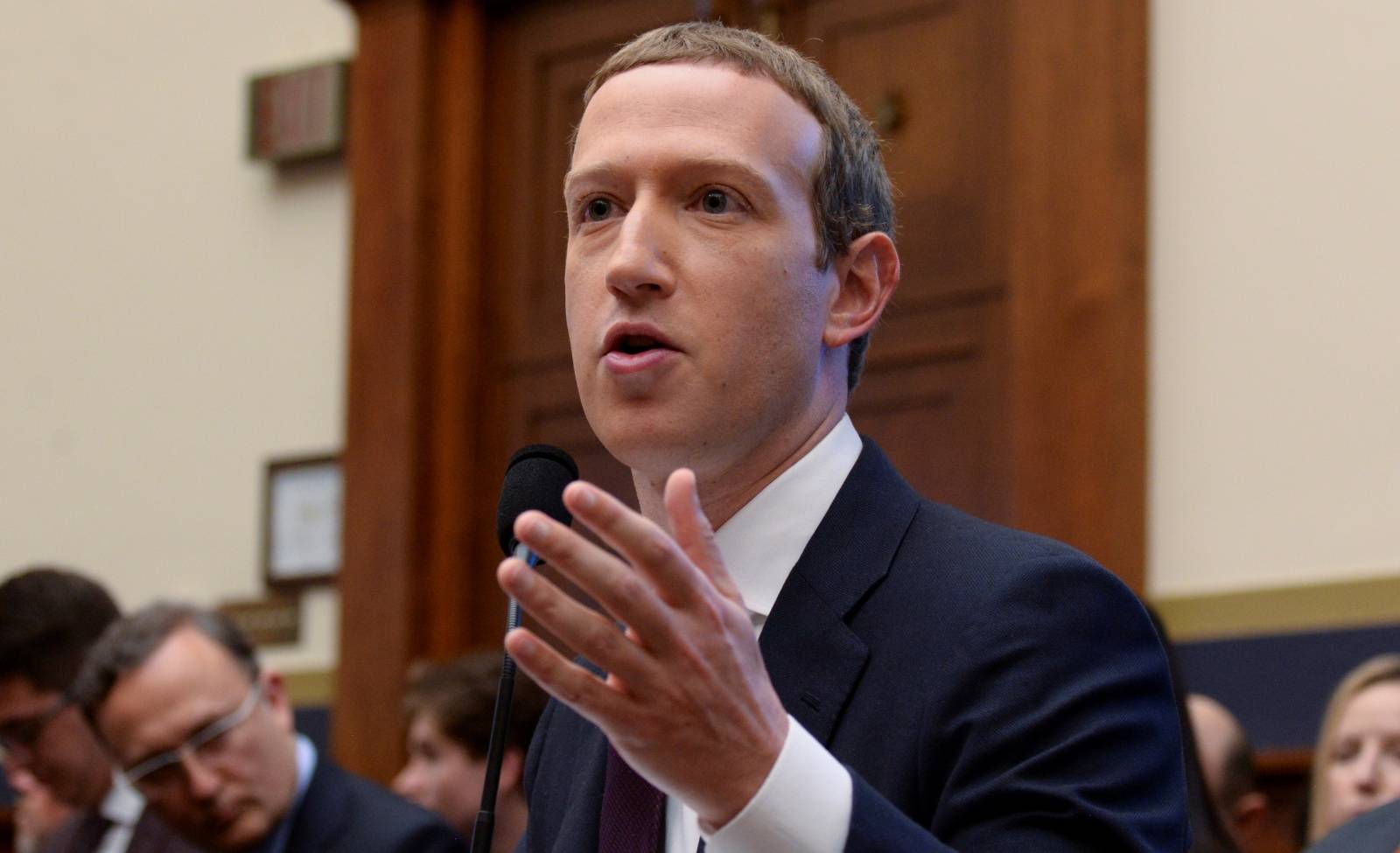 Facebook CEO Zuckerberg testifies at House Financial Services Committee hearing on Capitol Hill in Washington