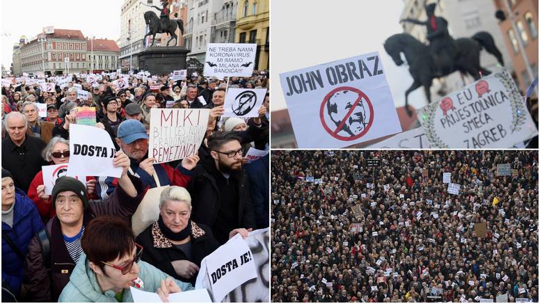 Tisuće ljudi u prosvjedu protiv Bandića na Trgu: 'Dosta je!'
