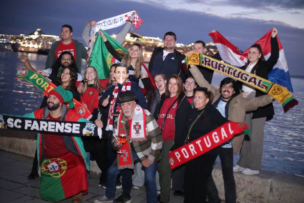 Split: Na Rivi se okupljaju navijači Hrvatske i Portugala